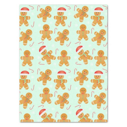 Gingerbread Men Pattern Tissue Paper