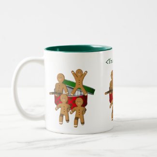 Gingerbread Men Personalized Christmas Holiday Mug mug