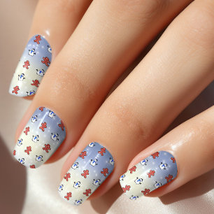 Gingerbread men & Snowmen Minx Nail Art Decals