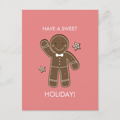 Gingerbread Men Sweet Holiday Postcard