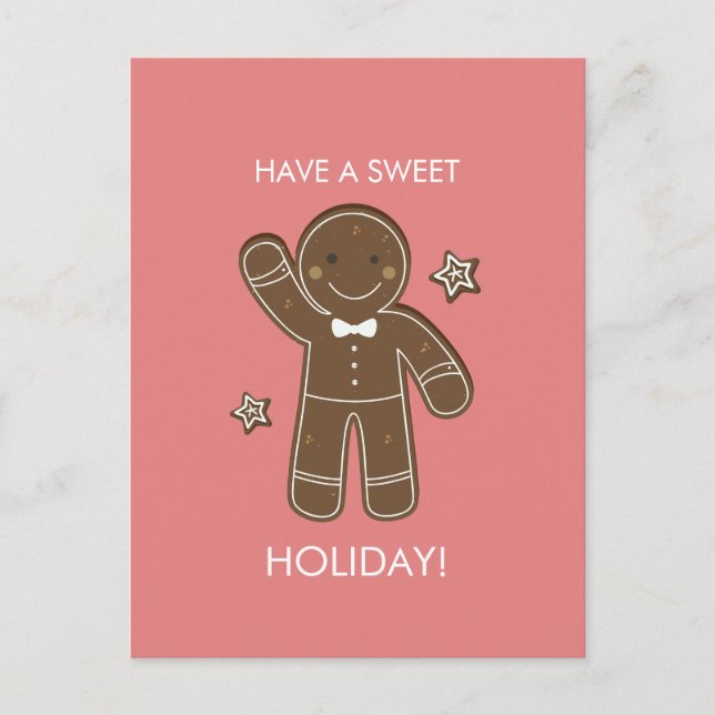 Gingerbread Men Sweet Holiday Postcard (Front)