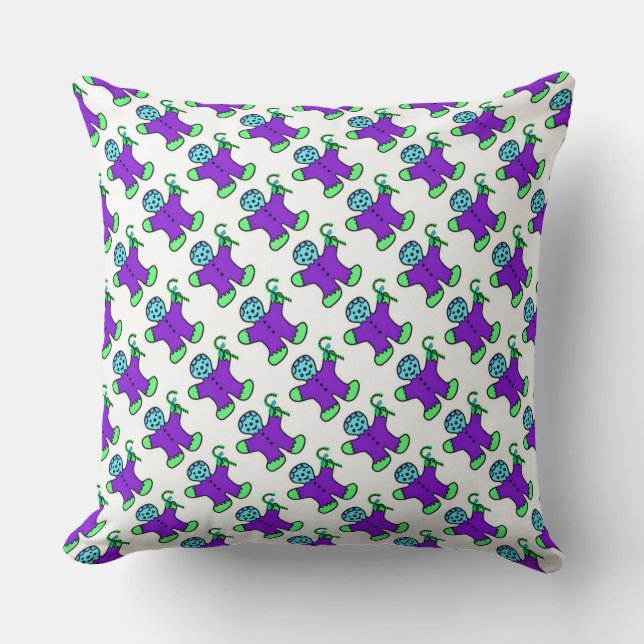Gingerbread Men Throw Pillow (Front)