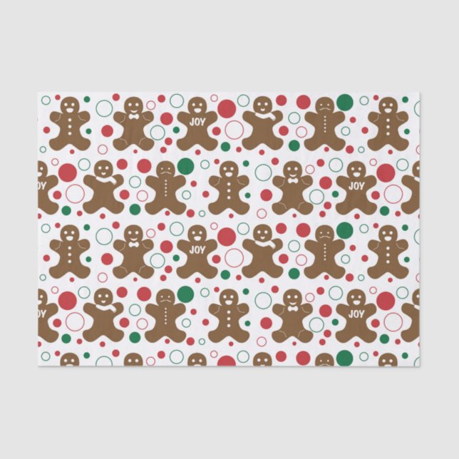 Gingerbread Men Tissue Paper (Front)