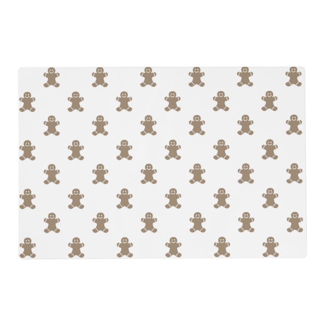 Gingerbread Men Winter Snowflakes  Placemat (Front)