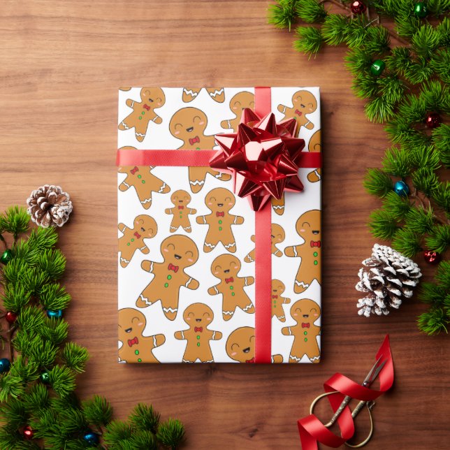 Gingerbread Men Wrapping Paper (Holiday Gift)
