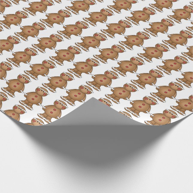Gingerbread Men Wrapping Paper (Corner)