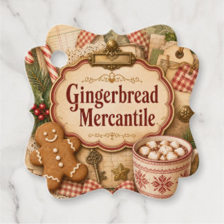 Gingerbread Mercantile Favor Tags