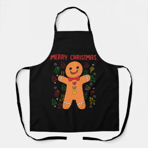 Gingerbread Merry Christmas For Women Apron