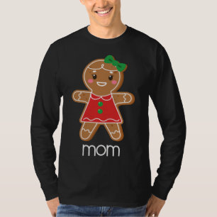 Gingerbread Mom Christmas Matching Pajamas for Fam T-Shirt