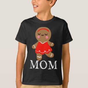 Gingerbread Mom Christmas Matching Pajamas T-Shirt