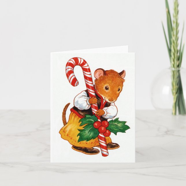 Gingerbread Mouse Holiday Card (Front)