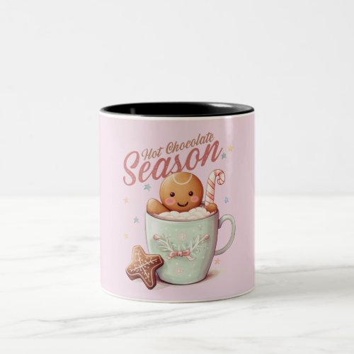 Gingerbread Mug Pink Christmas Gift