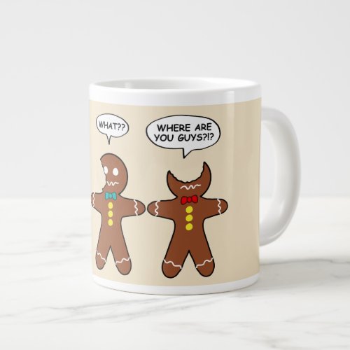 Gingerbread My Leg Hurts Humor Giant Coffee Mug