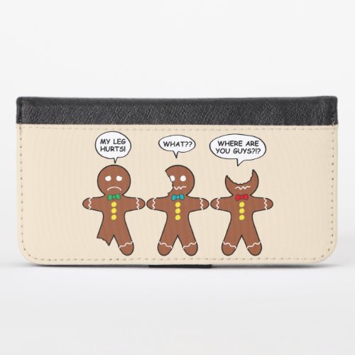 Gingerbread My Leg Hurts Humor iPhone X Wallet Case