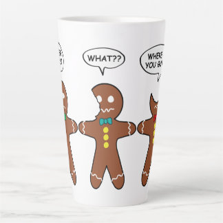 Gingerbread My Leg Hurts Humor Latte Mug
