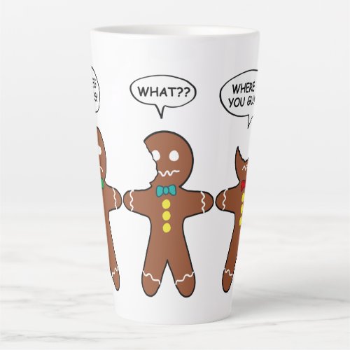 Gingerbread My Leg Hurts Humor Latte Mug