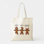 Gingerbread My Leg Hurts Humor Tote Bag (Back)