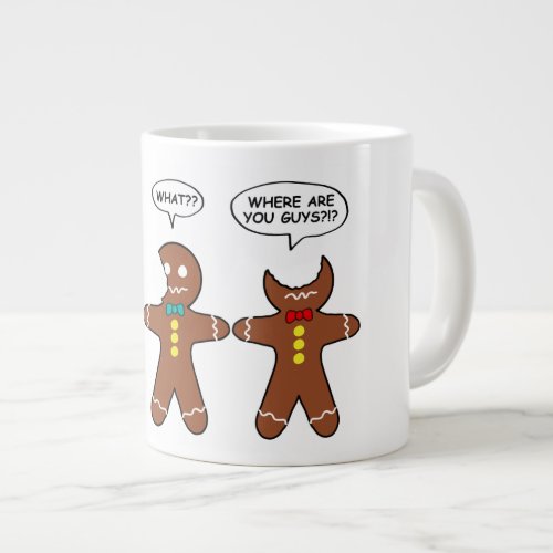 Gingerbread My Leg Hurts Humor White Giant Coffee Mug