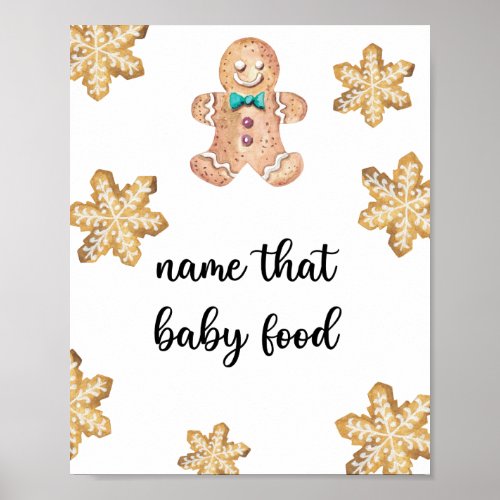 Gingerbread _ name that baby food poster
