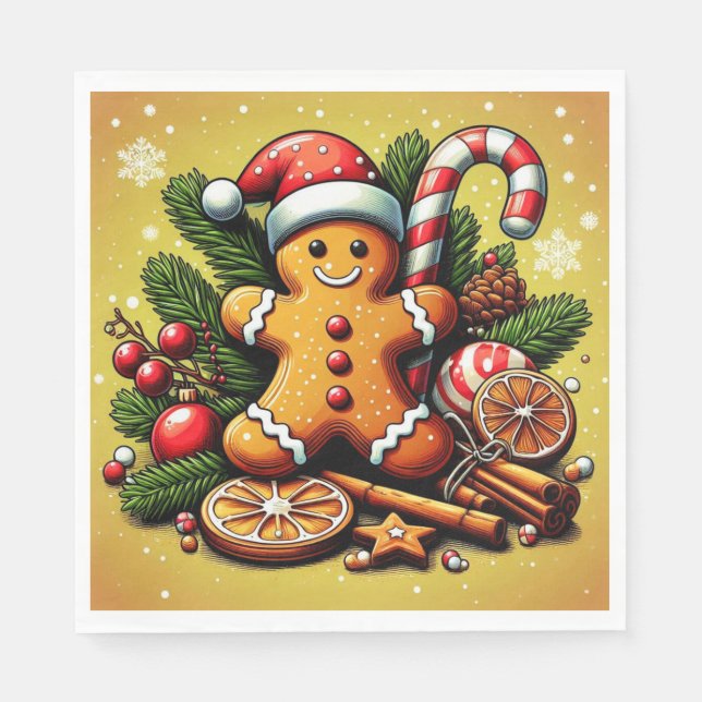 Gingerbread napkins! napkins (Front)