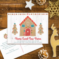 Gingerbread New Home Rustic Wood Holiday Moving