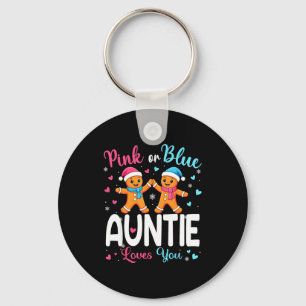 Gingerbread Nk Or Blue Auntie Loves You Christmas Keychain
