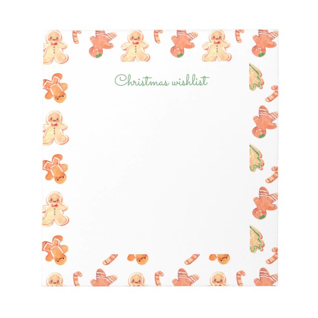 Gingerbread Notepad (Front)