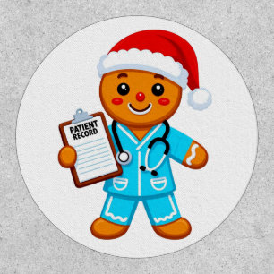 Gingerbread Nurse Christmas 2026 Holiday Healthcar Patch