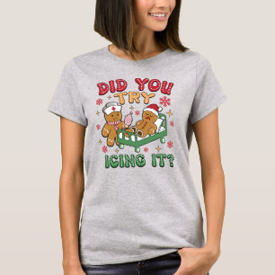 Gingerbread Nurse Christmas Funny T-Shirt