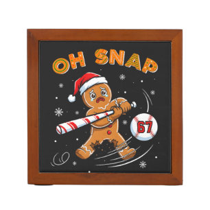 Gingerbread Oh Snap 67 Baseball Desk Organizer