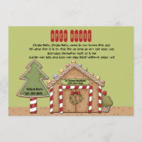 Gingerbread Open House Invitation