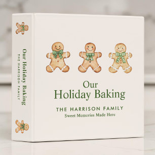 Gingerbread Our Christmas Baking Recipe 3 Ring Binder