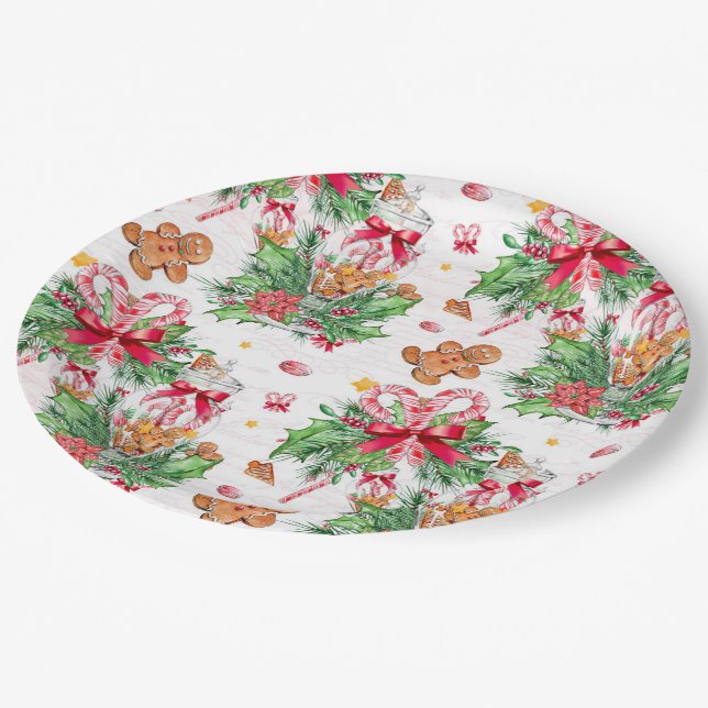 Gingerbread Paper Plates (Angled)