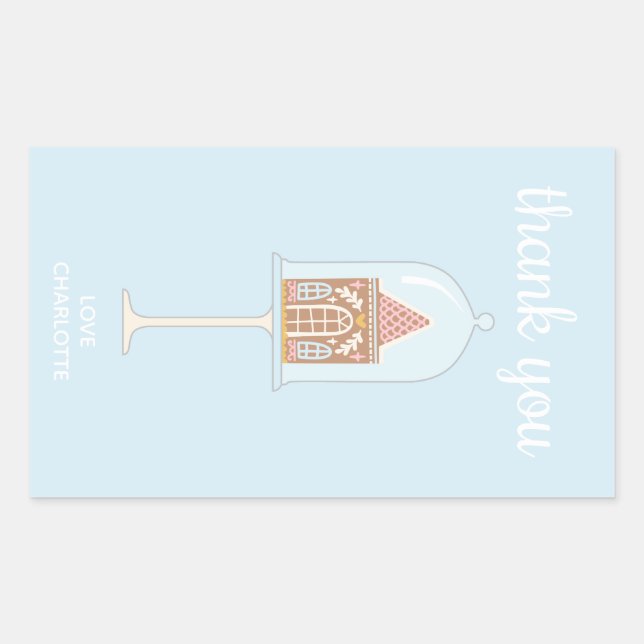 Gingerbread Party Thank You Stickers (Front)