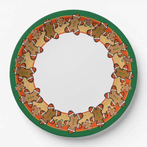 Gingerbread people cookie server paper plates