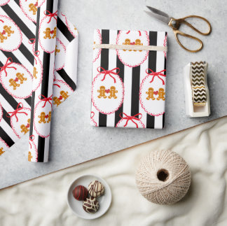 Gingerbread People Wrapping Paper