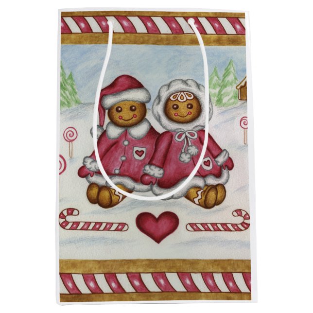 Gingerbread Peppermint Gift Bag (Front)