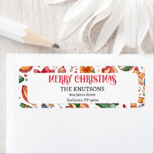 Gingerbread Personalized Christmas Return Address Label