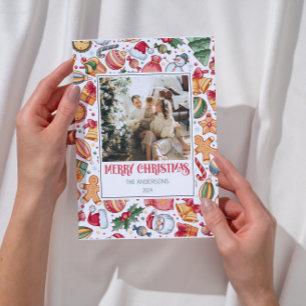 Gingerbread Personalized Merry Christmas Photo Holiday Card