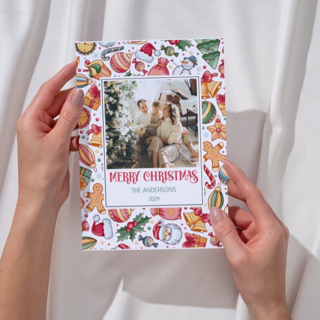 Gingerbread Personalized Merry Christmas Photo Holiday Card (Creator Uploaded)