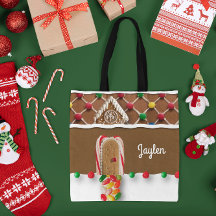 Gingerbread Personalized Tote Bag