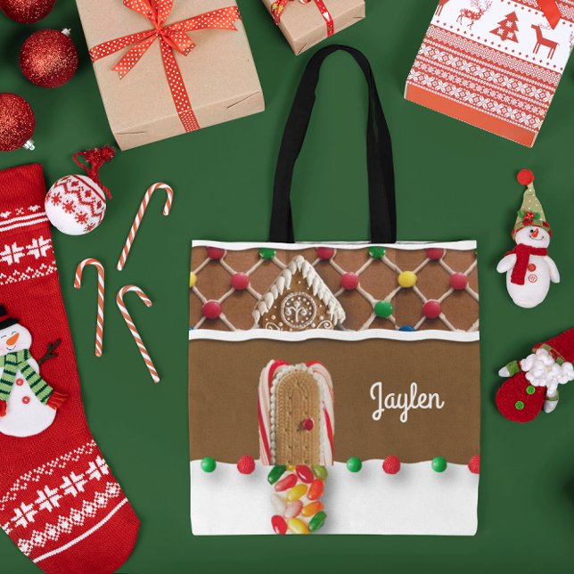 Gingerbread Personalized Tote Bag (Creator Uploaded)