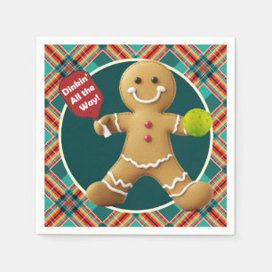 Gingerbread Pickleball Extravaganza Napkins