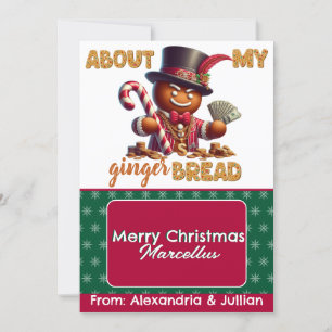 Gingerbread Pimp Funny Christmas Gift Card Holder