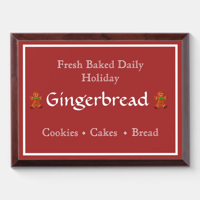 Gingerbread Plaque (Horizontal)