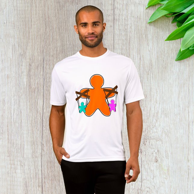 Gingerbread Puppet Master Controlling Characters T-Shirt (Creator Uploaded)