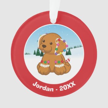 Gingerbread Puppy Ornament by webkinz at Zazzle