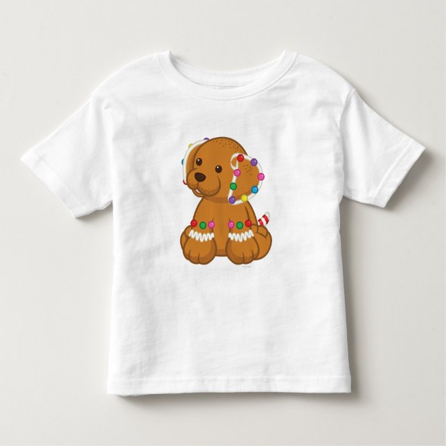 Gingerbread Puppy Toddler T-shirt (Front)
