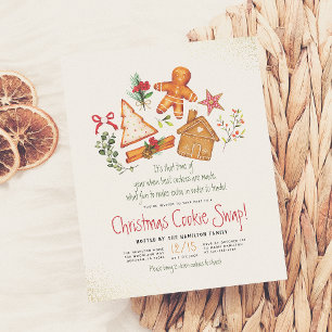 Gingerbread Red Plaid Christmas Cookie Swap Budget