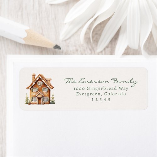 Gingerbread Return Address Label